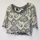 We The Free Free People  Waffle Crop Top Floral Size XS Photo 2