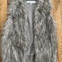 Sebby  Collection Tan Faux Fur Sweater Vest sz L Photo 0