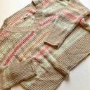 American Eagle Beige Striped V Neck Sweater Photo 0