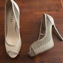 GUESS Cacei woman's heels beige natural rhinestones evening formal Size 8.5M Photo 0