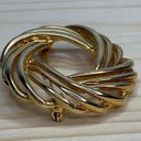 Twisted Gold Tone Round  Rope Knot Brooch Photo 3