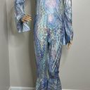 One Piece Iridescent Snakeskin 70s Disco  Jumpsuit Costume Photo 6