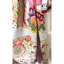 ZARA  Satin Boho Kimono Belted Robe Pink Rose Beige Size Medium NEW Photo 6