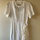 Scarlett Vintage  women’s white midi faux wrap dress with turquoise gems xs Photo 3