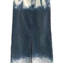 Carolina Blues Bleach Dyed Denim Skirt Vintage Jean Skirt Teen 12 Photo 0