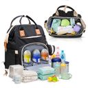 Akshomz Diaper Bag Backpack with Changing Station, Black Tan NEW Photo 4