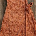 l*space L* Chloe Dress in Wild Bunch Orange Size Small One Shoulder NWT Faux Wrap Photo 3