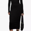 ALLSAINTS  Flete Sheer Panelled Bodycon Midi Dress Black Womens Size Medium Photo 11