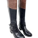 Unisa  Trinee Two Tone Stretch Calf Buckle Detail Knee High Riding Boots Size 8 M Photo 1