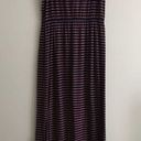 Madewell  Striped Strapless Maxi Dress Slide Slits Navy & Pink‎ Womens Siz… Photo 6