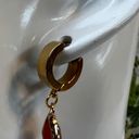 Handmade Crystal & Stone Dainty Gold Hoop Earrings - Stylish Boho Chic Earrings Photo 5