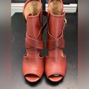 Kelsi Dagger  Marcelle Cognac Leather Ankle
Bootie Buckle Strap Open Toe 6.5 US Photo 9