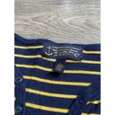 EUC Womens Lauren Jeans Co long sleeve striped v neck button top‎ size L Blue Size L Photo 2