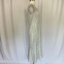 Ralph Lauren Silver Lace One Shoulder A-Line Midi Cocktail Dress  Women's Size 8 Photo 3