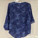 LOGO By Lori Goldstein Women’s Size Small  Tie Dye Button Down Blouse Photo 2