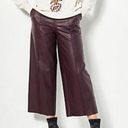 Jason Wu  Women's Faux Leather Croc Culotte Cropped Wide Leg Pants Photo 0