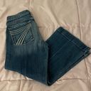 7 For All Mankind Dojo Distressed Medium Wash Low Rise Capri Jeans, size 27” Photo 6