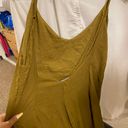 ZARA Wrinkle Look Olive Maxi Dress Backless with Slit Photo 4