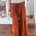 Flowy Burnt Orange Ruffle Pants Size XS Photo 0