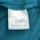 Eileen Fisher  Size XS Fit and Flare Dress Teal Jersey Knit Stretch 3/4 Sleeve Photo 12