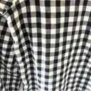 Old Navy  L Womens Black White Buffalo Plaid Check Flannel Button Down Shirt Photo 3