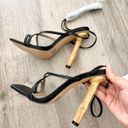 EGO NEW  Open Toe Wooden Stiletto Heels 6 Photo 4