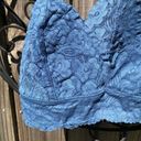 Free People INTIMATELY  BLUE GALLOON RACER BACK LACE BRALETTE WOMENS SZ S Photo 2