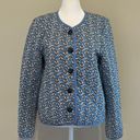 J.Crew  Block-print Floral Quilted Jacket In Quiet Harbor Blue New Size 4 Photo 4