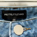 Pretty Little Thing  Distressed Denim Shorts Size 20 Photo 3