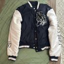 Pretty Little Thing Navy NY Bomber Jacket Photo 0