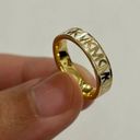 Michael Kors Gold-Tone Brass Logo Band Ring Size 8 Photo 4