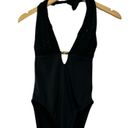 St. John  Swimwear Black Halter Padded Sequins One Piece Swimsuit Size 4 NWT Photo 3