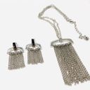 Elle  Collection Sterling silver fringe set, NWOT Photo 0