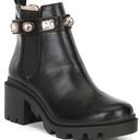 Steve Madden Amulet Jewel Embellished Lug Sole Chunky Block Heel Combat Platform Booties Photo 0