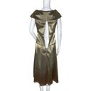 Rosette Cachet Dress Womens 4 Gold Satin Gown  Evening Wear Formal Wedding Party Photo 4