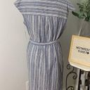 Jones New York 3/$20 NEW  Blue and White Linen Blend Belted Dress Photo 4