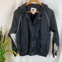 Nike  Black & White Vintage Athletic Sport Windbreaker Vented Back Track Jacket Photo 0