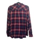 Well Worn NWT Red & Navy Blue Plaid Print Button Down Shirt Photo 5