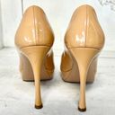 Saint Laurent  YSL Patent Leather Slip On Peep Toe Stilettos Pump Beige 38 / 7.5 Photo 8