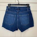 Good American  Cut Off Raw Hem High Rise Blue 464 Short 25 Photo 7