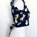 J.O.A. CHRISELLE Ruffle crop top open back floral blue Photo 12