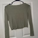 Belk Green Cropped Longsleeve  Photo 1