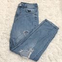 Wild Fable  High Rise Cropped Mom Jeans Distressed Light Wash 8 Photo 0