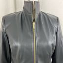 Cole Haan  Wing Collar Faux Leather Coat - Size S Photo 3