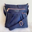 Aimee Kestenberg  Tyler Navy Nylon Zippered Rose Gold Crossbody Bag Photo 0