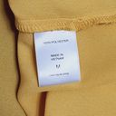 Ny&co 7th Ave NY& Yellow Ruched Crew Neck Button Back ¾ Sleeve Blouse Size Medium Photo 5