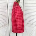 City Girl Houndstooth Swing Coat Jacket Red Pink Small Photo 2