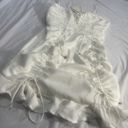 Angel Biba NWT M Medium MAGIC MOMENT RUCHED DRAWSTRING MINI DRESS WHITE Bachelorette Photo 4