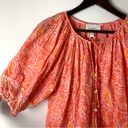 Cleobella  Layla Blouse Organic Cotton Boho Puff Sleeve Button Down Blouse Photo 7