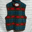 Woolrich  Women’s Western Multicolor Aztec Fleece Full Zip Vest Size Large Photo 2